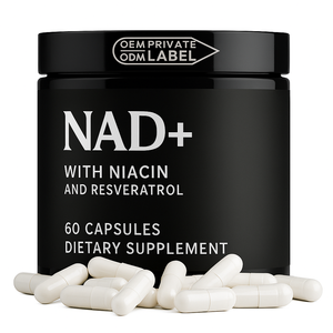 แคปซูล NAD+ ลิโปโซม <span class=keywords><strong>7</strong></span> in 1 บริสุทธิ์ 100% ผลิตภัณฑ์เสริมอาหารเพื่อสุขภาพ 500 มก. แคปซูล NAD+ บริสุทธิ์สำหรับการดูแลสุขภาพ (OEM Private Label) - Product Image 1