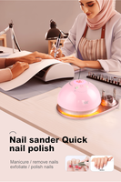 Perceuse à ongles SML rose/blanc/noir |   Polisseuse à haute vitesse pour les ongles et les pieds, 50 000 tr/min, avec 6 embouts de ponçage