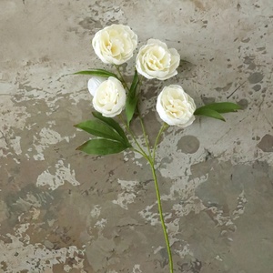 Fiori Artificiali Peonia a 4 Teste Realistici Fatti a Mano in Seta, Bouquet Moderno Minimalista per la Casa - Ingrosso Besten Flowery - Product Image 6