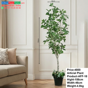 <b>Artificial</b> Green Schefflera Plant Indoor Decorative Potted <b>Tree</b> Premium Home Office Hotel Lobby Event Decoration Greenery - Product Image 6