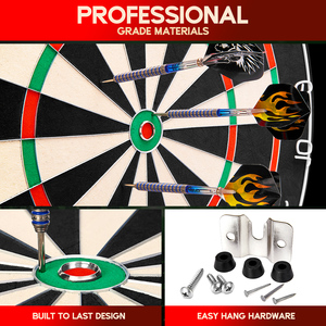 Bán buôn Chất lượng cao biểu tượng tùy chỉnh 18inch dardos giấy từ sisal <span class=keywords><strong>Dartboard</strong></span> cho Bộ quà tặng - Product Image 4