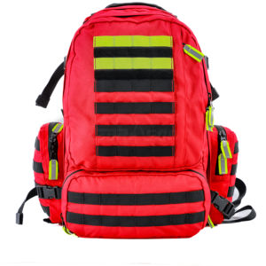 Grand sac à dos de traumatologie robuste rouge EMS médical tactique premiers soins résistant à l'eau fermeture à glissière en nylon durable - Product Image 1