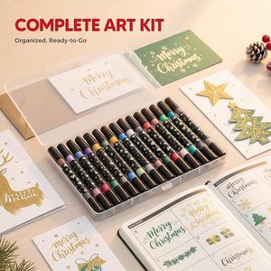 Stylos à paillettes, marqueurs à double pointe, artisanat, dessin coloré, filles, enfants, femmes, adultes, Pâques, Noël, anniversaire, école, projets de bricolage, ensemble - Product Image 4