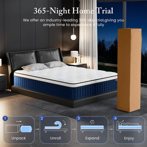 Colchón de Espuma con Núcleo de Soporte Equilibrado, Transpirable y Firme, para Uso en Apartamentos, Dormitorios, Hogares y Hoteles - Product Image 6