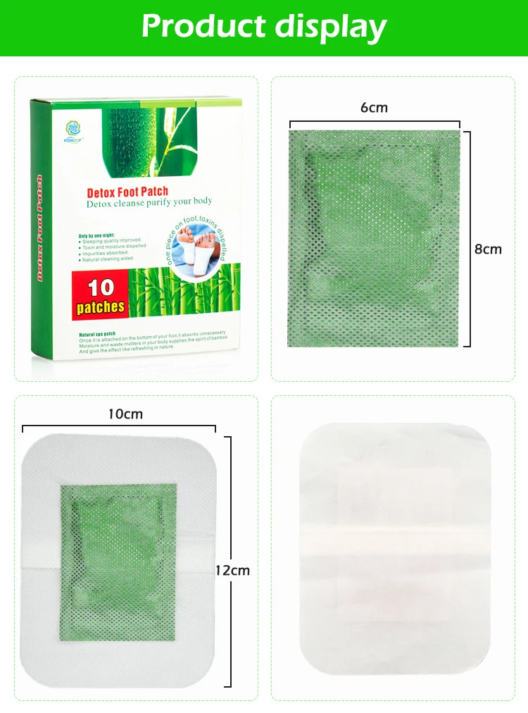 Factory Supplier Wood Vinegar Improve Sleep Quality Detox Foot Patch Plaster Remove The Toxin Out of Body 100 Boxes CN;HEN