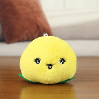Porte-clés poupée pêche colorée en peluche de 8 cm, rembourrée en coton PP, jouet doux et mignon en forme de fruit, breloque de sac, cadeau pour enfants, vente en gros