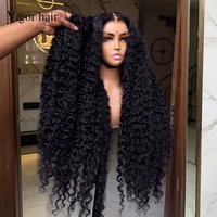 Pelucas de Cabello Humano Virgen Rizado Birmano Crudo con Cierre de Encaje HD Transparente 5x5 de 30 Pulgadas y 300% de Densidad, Personalizables al por Mayor