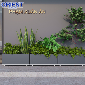 Maceta Metálica <span class=keywords><strong>Rectangular</strong></span> <span class=keywords><strong>Grande</strong></span>, Jardinera de Aluminio, Macetas Ecológicas para Jardín - Product Image 2