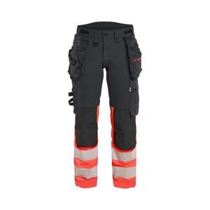 BLAKLADER - 702516489955D21 Women’s Hi-Vis <b>trousers</b> 4-way <b>stretch</b> <b>Black</b>/Red hi-vis - EAN 7330509929421 HI-VIS WORKWEAR - Product Image 5