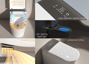 Nouvelle toilette intelligente en céramique avec bidet intégré pour salle de bain, équipement sanitaire <span class=keywords><strong>WC</strong></span> intelligent - Product Image 6