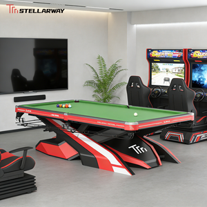 Mesa de Billar China Profesional STELLARWAY de 7, 8 y 9 pies, Modelo <span class=keywords><strong>YACHT</strong></span> con Paño Liber, Losa de Piedra <span class=keywords><strong>Azul</strong></span> de 4.5 cm y Estructura de Acero para Club/Bar - Product Image 2