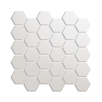 Offre Spéciale mat céramique jet d'encre 51*59mm blanc hexagone carreaux de mosaïque pour sol dos Splash mur cuisine salle de bain intérieur
