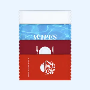 Individual Wrapped Face Hand Wet Wipes For Restaurant Hotel Shop