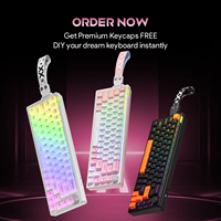 FURYCUBE V68 60% Wired Mechanical Keyboard RGB Lighting with PBT Keycaps Red Switch Gaming Keyboard for Computer Laptop