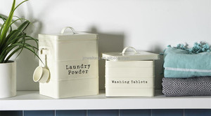 Boîte de rangement en métal galvanisé pour tablettes de lavage, boîte de rangement pour tablettes de lavage, <span class=keywords><strong>support</strong></span> de feuilles de séchage avec lèvre pour l'organisation de la buanderie - Product Image 6