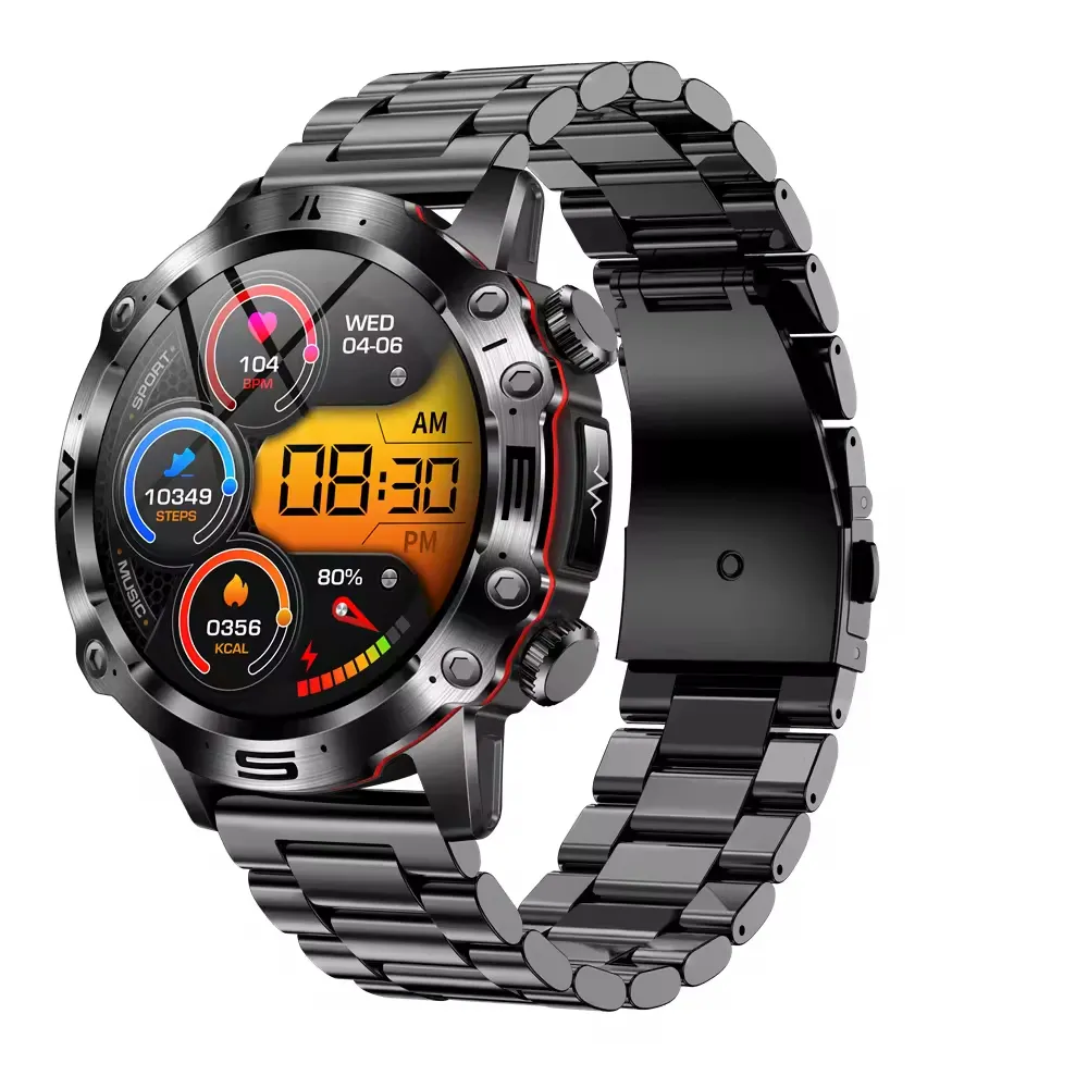 Fiery ET482 sports smart watch 1.43 inch amoled SOS blood oxygen electrocardiogram outdoor sports suitable for men smart watch