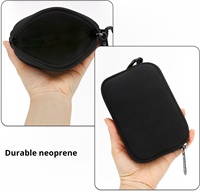 Porte-monnaie en néoprène avec fermeture éclair, pochette de rangement pour câbles de charge, nouveau sac de rangement pour petits accessoires en néoprène, organiseur de technologie