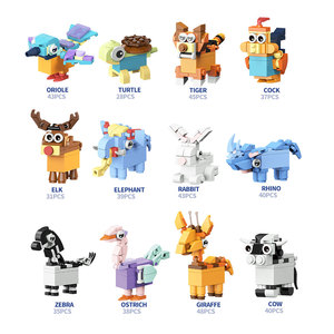 Tự làm xây dựng nhỏ gạch Đồ chơi thiết lập động vật khối bút chì mài cho trẻ em - Product Image 6