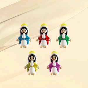 DAMAI Little Virgin Mary Figurines Miniature Virgin Mary Doll Classic Religious Gifts for Easter <b>Eggs</b> Stuffers Baptism Gift - Product Image 2