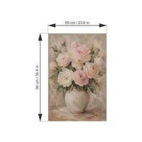 Peinture à l'huile florale faite à la main 60*90cm, art mural moderne sur toile pour salon, chambre, décoration intérieure