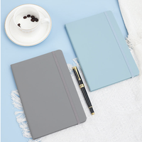 Carnet à couverture rigide HBC Premium en cuir PU avec bande élastique, fermeture extensible, pages lignées résistantes à l'encre, imprimé UV