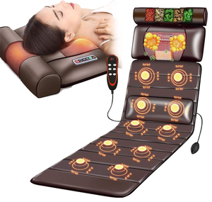 2025 Hot Sale Elektrische Infrarood Massagekussen Volledig Lichaam Luchtkussen Roller Airbag Vibratie Druk Massage Pad PU Leer DC - Product Image 1