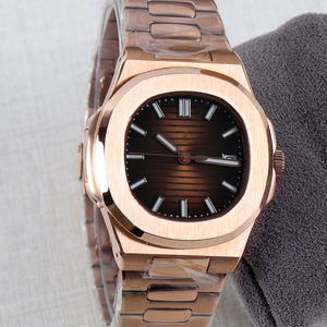 Montre automatique avec logo personnalisé 40MM, mouvement NH35, montre mécanique en or rose, montres pour hommes, bracelet de luxe, cadran NH35, étanche 3 bars - Product Image 5