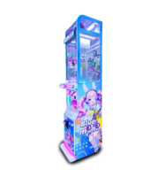 Nouveautés : Mini machine à pinces d'arcade bleue à monnayeur, petite machine à pinces à prix gagnant pour la vente