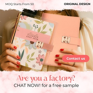 Oem A5 A6 A7 chất kết dính máy tính xách tay bán buôn tùy chỉnh thân thiện với môi trường TPU trong suốt bơm lại 6 nhẫn tùy chỉnh in logo Nhật Ký kế hoạch - Product Image 3