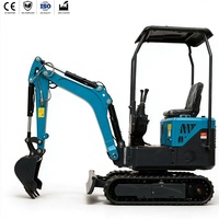 Mini-excavatrice homologuée CE, petite excavatrice, moteur diesel puissant, pompe, machine compacte sur chenilles pour travaux agricoles, jardinage et routes.