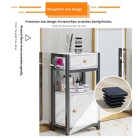 Meuble de salon de coiffure moderne et table miroir avec support de rangement pour sèche-cheveux, construction en métal et fer, Laihui RK019