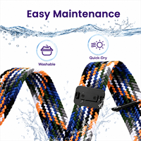 Bracelet en nylon tressé avec fermoir magnétique compatible avec Samsung Galaxy Watch8 40 mm 44 mm Watch8 Classic 46 mm, bracelet sport à ajustement sécurisé