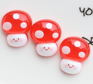 Cuore in resina trasparente per cartoni animati con ali ragazza rana coniglio orso cane testa di gatto fiocco cono gelato stella OK fungo flatback charm - Product Image 4