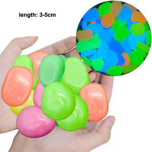 สูงสดใสตกแต่งคริลิคเรืองแสงในหินมืดเวลานานเรืองแสงชั่วโมงสีแดงก้อนกรวดสีม่วงเรืองแสง-In-The-Dark กรวด - Product Image 4