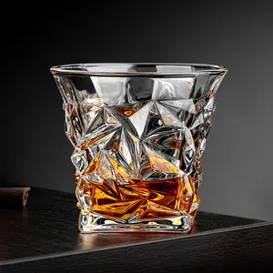 New Design Wholesale Glassware Whisky Glass Diamond Whiskey Glass Old Fashion 350 ML Wine Glasses Party Glasses Modern