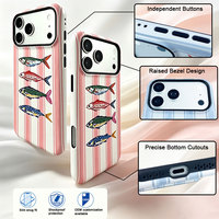 Coque de téléphone amovible en composite rigide double pour iPhone 15 Pro Max avec découpes précises, coque antichoc et motifs interchangeables