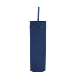 Gobelet isotherme en acrylique sans BPA avec logo personnalisé, bouteille d'eau 450 ml, gobelets en plastique mats de couleur unie, vente en gros - Product Image 6