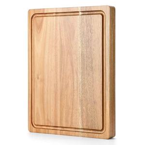 Acacia Wood Cutting Board <b>Set</b> Rectangle Solid Wood Unpainted Hangable Chopping Block Kitchen Use - Product Image 5
