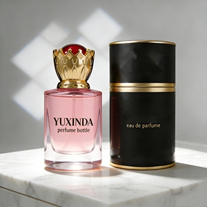 Vendita Diretta di Flaconi Vuoti in Vetro per Profumo da 50ML, Bottiglia Dorata Rotonda di Lusso con Tappo - Product Image 3