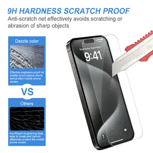 Протектор экрана для мобильного телефона Samsung Iphone 14 15 13 12 11 10 XR Pro Max 9H 6D 2.5D HD закаленное стекло