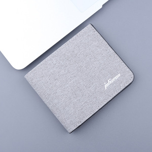 Portafoglio con cerniera di sicurezza tascabile minimalista da uomo in tela lunga sottile personalizzato - Product Image 3