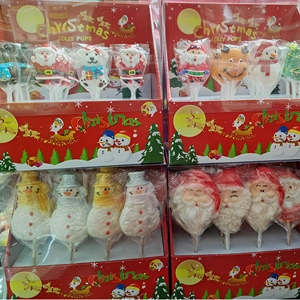Sucettes de Noël mignonnes en forme de dessin animé, 500g, saveurs fruitées assorties, collation tendance des influenceurs, cadeau de fêtes pour enfants et famille - Product Image 3