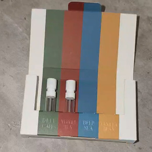 Benutzer definierte 1ml 2ml 3ml 5ml 10ml Parfüm Probe <span class=keywords><strong>Tester</strong></span> Reiseset Duft Discovery Papier box mit Einsatz - Product Image 2