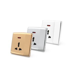 AKKO STAR Multi-function <strong>Socket</strong> Paint Surface+electroplating <strong>Circle</strong> Bright <strong>Circle</strong> Gold/silver/white S2 1 Open 13A PC 220V 100 / - Product Image 1