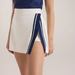 Tennis High Quality Eco-Friendly 4-way Stretch Polo Shirt Breathable Quick-drying Sleeveless <b>Split</b> <b>Skirt</b> Built-in Shorts OEM - Product Image 2