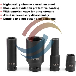 35 Stück Zoll langlebiges Chrom-Molybdän-Stahl-Autoreparatur-Schlags ch rauben set mit Inbus schlüsseln OEM-Handwerkzeug satz - Product Image 5