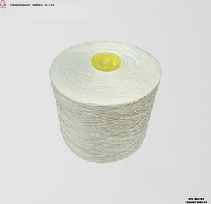 Filato sintetico in 60/2 poliestere 100% filato ad alta tenacità filato grezzo bianco piegato multiplo per cucire - Product Image 1