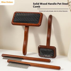 Commercio all'ingrosso in legno Pet rimozione peli cane gatto toelettatura <span class=keywords><strong>spazzola</strong></span> pettine <span class=keywords><strong>per</strong></span> animali domestici - Product Image 2