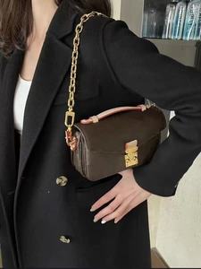 Sac à main GG Fashion personnalisé avec logo, fermeture éclair, élégance vintage, sac hobo en cuir PU, sacs à bandoulière de créateur pour femmes - Product Image 5