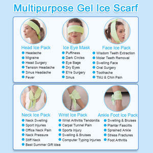 可重复使用可调节固形凝胶颈肩敷带冷热敷缓解疼痛肌肉放松缓解压力颈部护理垫 - Product Image 6